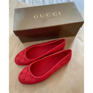 グッチ(Gucci)の本日限定値下げ！！美品♡GUCCI ラバーシューズ バレエシューズ晴雨兼用(バレエシューズ)