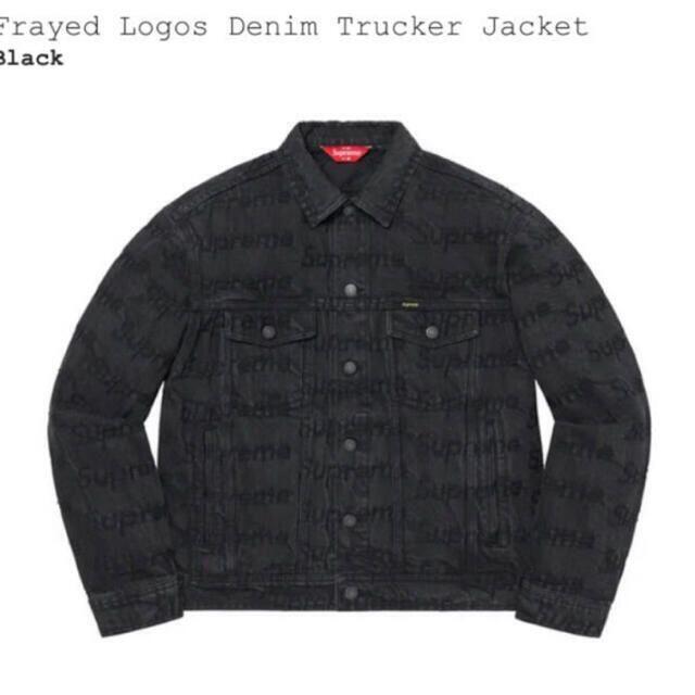 Frayed Logos Denim Trucker jacket M 黒メンズ