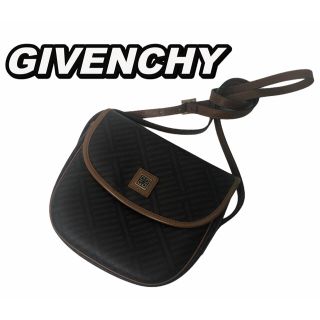 ジバンシィ(GIVENCHY)の【良品】GIVENCHY ショルダーバック pvc×レザー 4Gロゴ ブラウン(ショルダーバッグ)