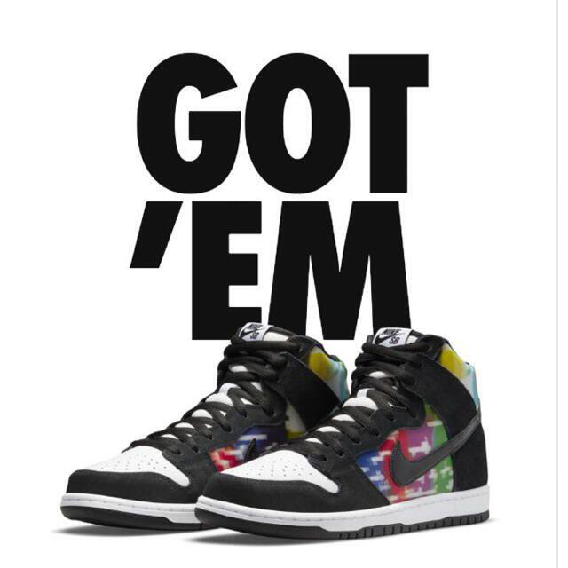 NIKE SB DUNK HIGH PRO "TEST PATTERN"26cm