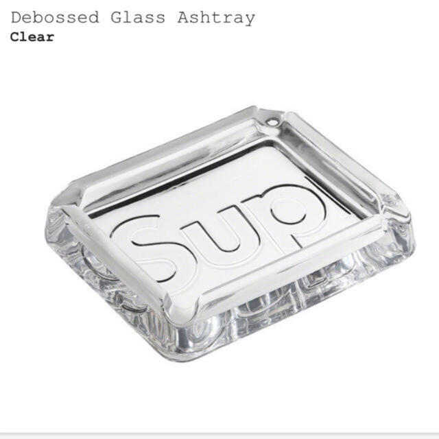 Supreme(シュプリーム)のsupreme Debossed Glass Ashtray clear  インテリア/住まい/日用品のインテリア小物(灰皿)の商品写真