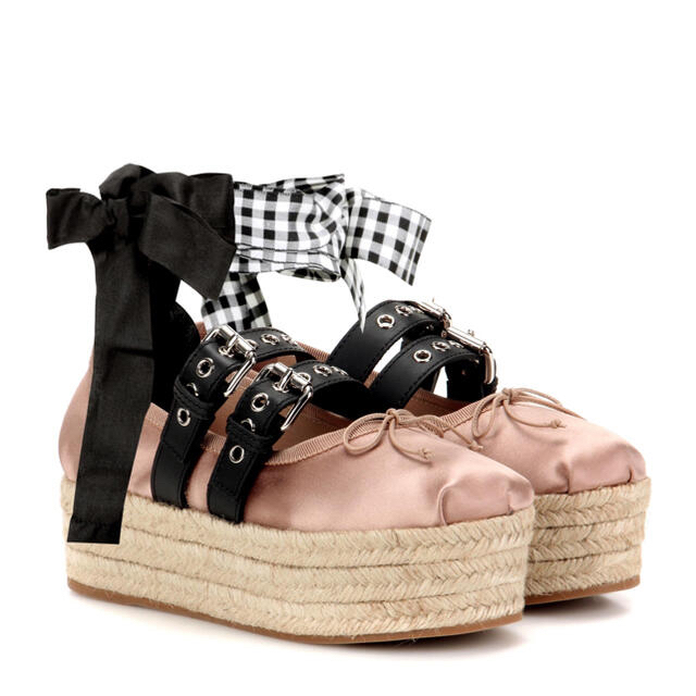 miumiu(ミュウミュウ)のmiumiu platform lace-up espadrilles レディースの靴/シューズ(サンダル)の商品写真