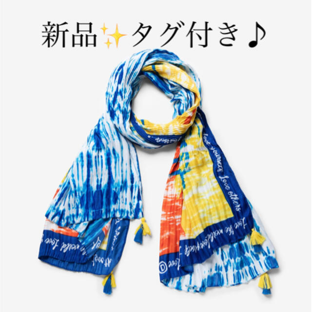 DESIGUAL(デシグアル)の新品✨タグ付き♪デシグアル　ふんわりプリーツ風　ストール　スカーフ　 レディースのファッション小物(ストール/パシュミナ)の商品写真