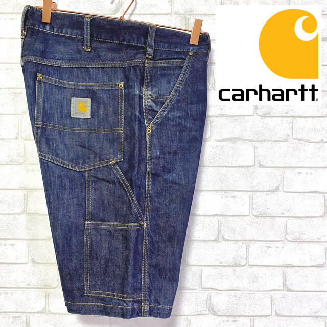carhartt(カーハート)のcarhartt カーハート  濃紺 ペインターパンツ ハーフ W32 メンズのパンツ(ペインターパンツ)の商品写真