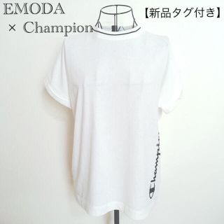 チャンピオン(Champion)の【新品】EMODA × Champion コラボ　Tシャツ(Tシャツ(半袖/袖なし))