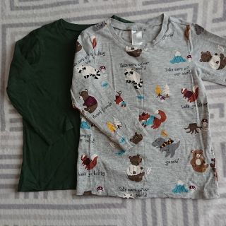 エイチアンドエム(H&M)のお値下げ　H&M長袖Tシャツ２枚セット　90(Tシャツ/カットソー)