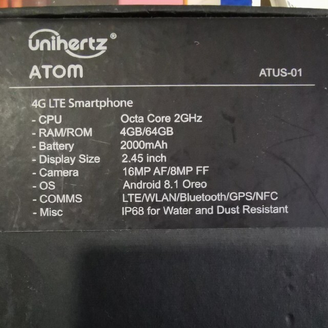 ANDROID(アンドロイド)の美品 Unihertz  Atom ユニハーツ アトム スマホ/家電/カメラのスマートフォン/携帯電話(スマートフォン本体)の商品写真