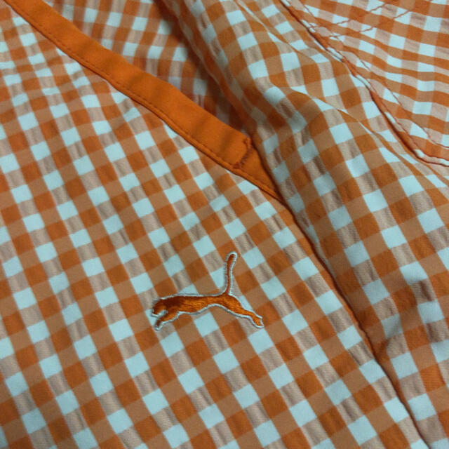 PUMA(プーマ)のPUMA   オレンジチェック　メンズハーフパンツ　L size スポーツ/アウトドアのゴルフ(ウエア)の商品写真