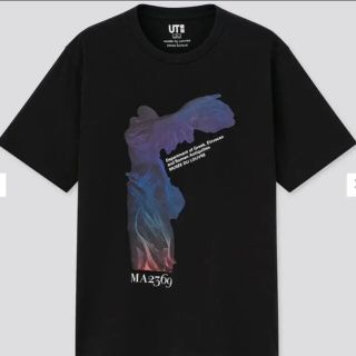 ユニクロ(UNIQLO)のユニクロ　ルーブル美術館　ニケ　コラボ UT　Tシャツ　半袖　ブラック Sサイズ(Tシャツ/カットソー(半袖/袖なし))