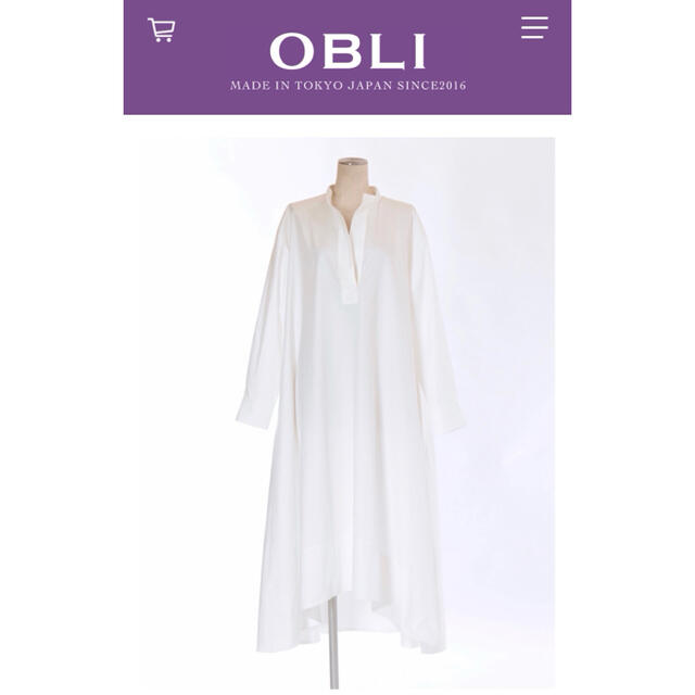 完売品　OBLI フレアシャツワンピースワンピース