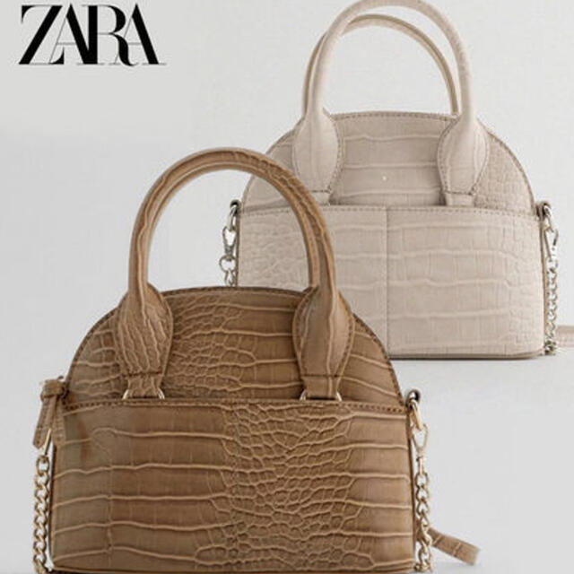 ZARA(ザラ)のCOCO様専用！ZARA 型押し　チェーンショルダーバッグ レディースのバッグ(ショルダーバッグ)の商品写真