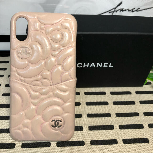 【正規品☆新作】美品‼️CHANELシャネル／iPhoneX/XSケース／ピンク