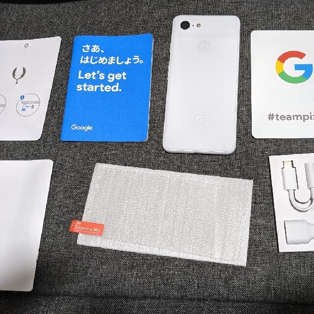 Google(グーグル)のpixel3　64GB ホワイト　本体　ほぼ未使用品　充電器欠損 スマホ/家電/カメラのスマートフォン/携帯電話(スマートフォン本体)の商品写真