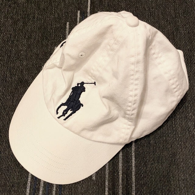 POLO RALPH LAUREN(ポロラルフローレン)の【美品】POLO キャップ 帽子 ホワイト 白 メンズの帽子(キャップ)の商品写真