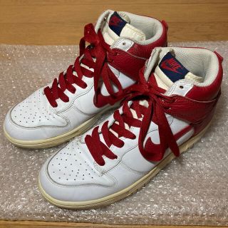 ナイキ(NIKE)のNIKE DUNK HI white×red 27.5cm(スニーカー)