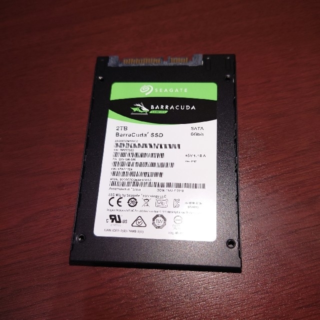 PC/タブレットSSD 2TB 2.5インチ SEAGATE BARRACUDA