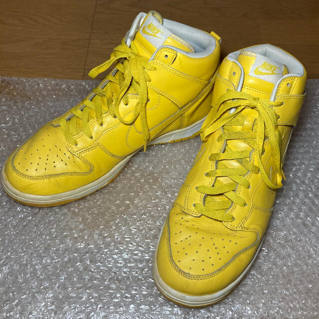 NIKE DUNK HI yellow×white 28.0cm