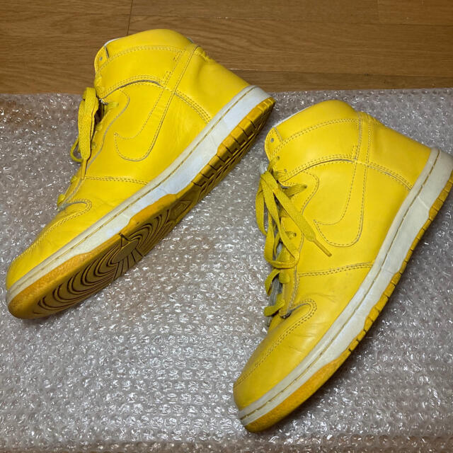 NIKE DUNK HI yellow×white 28.0cm 2