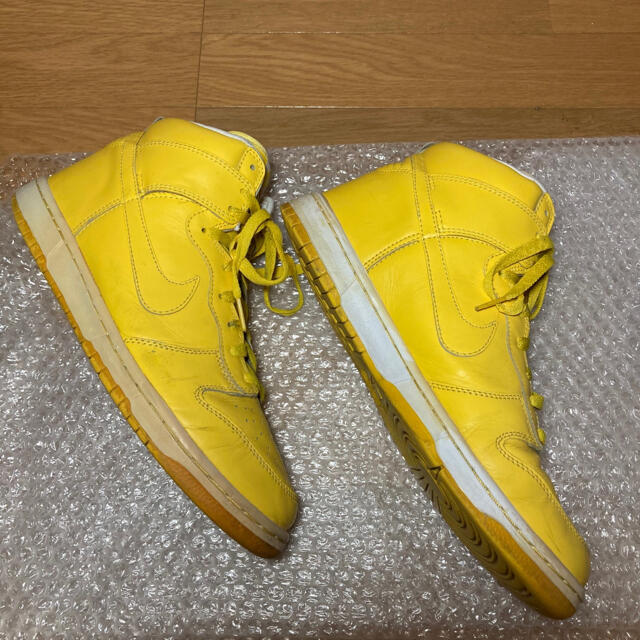 NIKE DUNK HI yellow×white 28.0cm 3