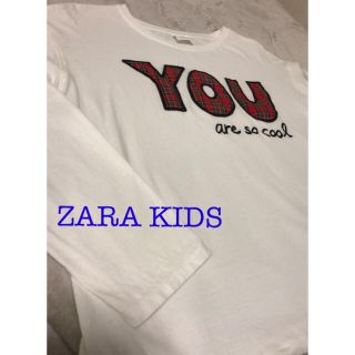 ザラキッズ(ZARA KIDS)のZARA KIDS 白　Ｔシャツ 150くらい(Tシャツ/カットソー)