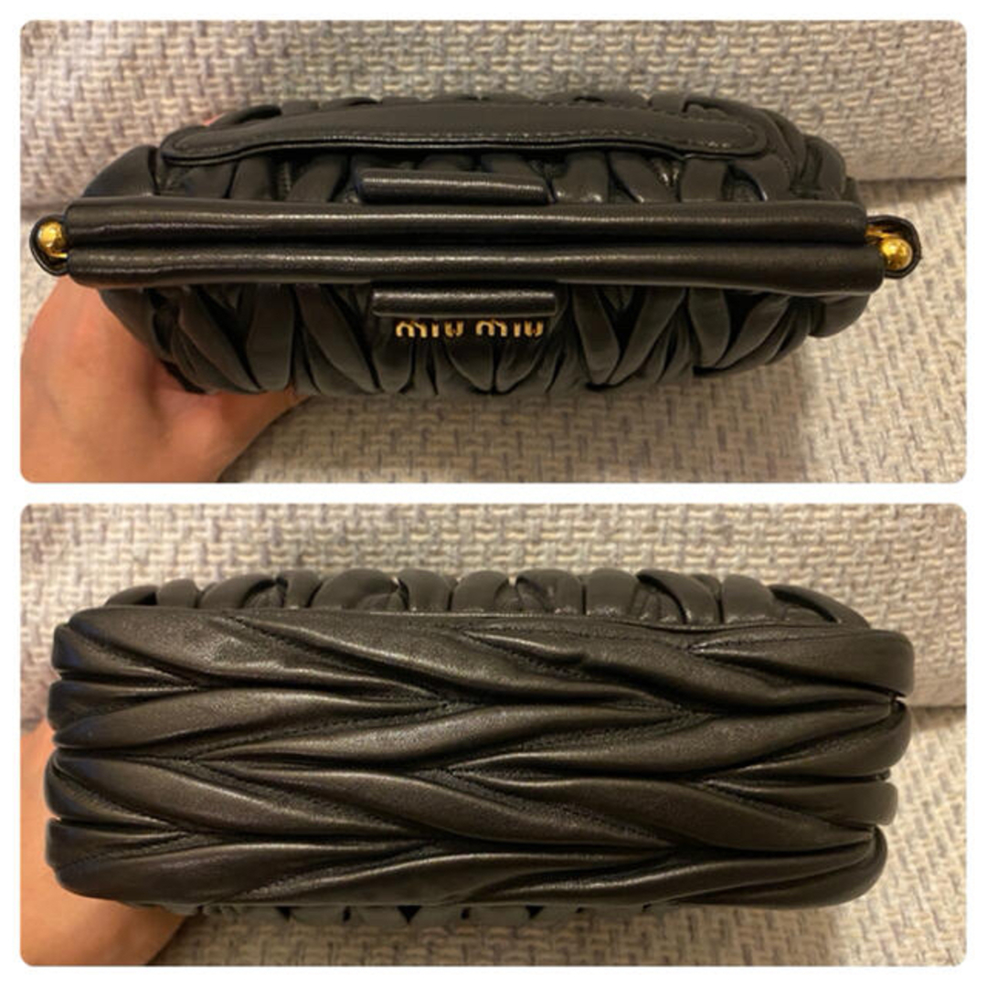 miumiu(ミュウミュウ)の新品 MIUMIU ミュウミュウ　クラッチバッグ マテラッセ ブラック レディースのバッグ(クラッチバッグ)の商品写真