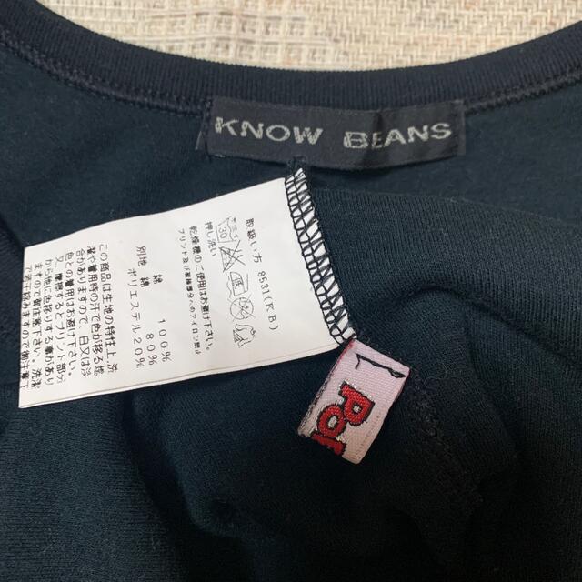 KNOW BEANS(ノービーンズ)のKNOWBEANS 黒Ｔシャツ レディースのトップス(Tシャツ(半袖/袖なし))の商品写真