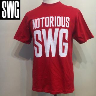 スワッガー(SWAGGER)のスワッガー デカロゴ Tee tシャツ 日本製 レッド  Lサイズ(Tシャツ/カットソー(半袖/袖なし))