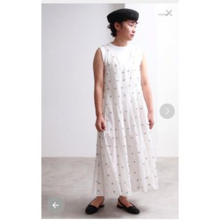 ドットアンドストライプスチャイルドウーマン(Dot&Stripes CHILDWOMAN)のインド小花刺繍マーメイドワンピース(ロングワンピース/マキシワンピース)