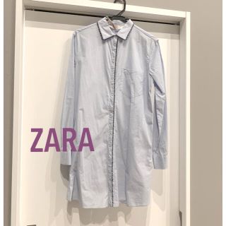 ザラ(ZARA)のZARA シャツワンピース　サイズS(ミニワンピース)