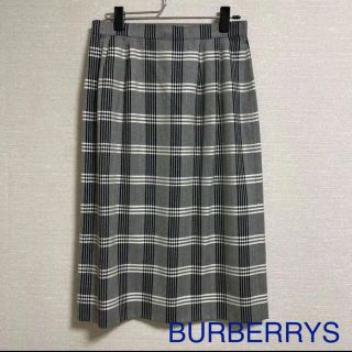 バーバリー(BURBERRY)のBURBERRYS シルクウールスカート(ひざ丈スカート)