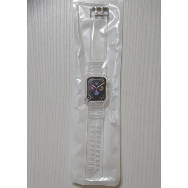 Apple Watch(アップルウォッチ)のアップルウォッチ バンド ベルト クリア スケルトン 38mm/40mm メンズの時計(ラバーベルト)の商品写真