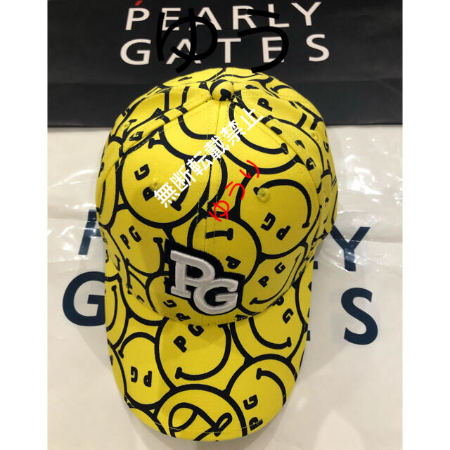 パーリーゲイツニコ柄キャップ PEARLYGATESスマイル柄キャップ未使用品