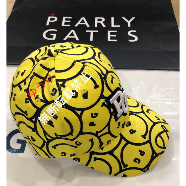 PEARLY GATES(パーリーゲイツ)のパーリーゲイツニコ柄キャップ PEARLYGATESスマイル柄キャップ未使用品 レディースの帽子(キャップ)の商品写真