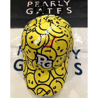 パーリーゲイツ(PEARLY GATES)のパーリーゲイツニコ柄キャップ PEARLYGATESスマイル柄キャップ未使用品(キャップ)