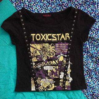 タクシックスター(TOXIC STAR)のタクシックスター　カスタムTシャツ　アメコミ風プリント(Tシャツ(半袖/袖なし))