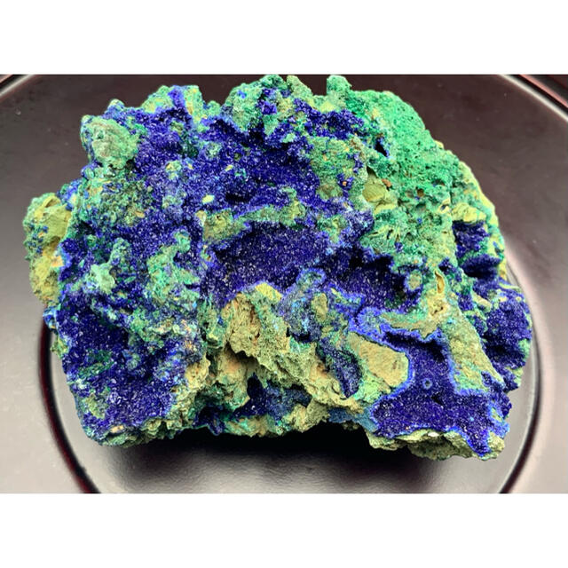 ラオス産アズロマラカイト原石　高品質藍銅鉱　アズライト　マラカイト　鉱物標本