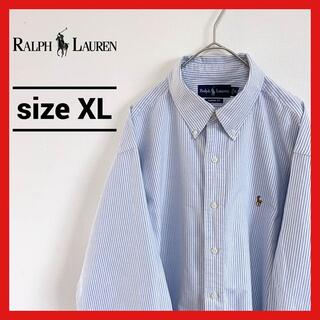 ラルフローレン(Ralph Lauren)の90s 古着 ラルフローレン BDシャツ オーバーサイズ 刺繍ロゴ XL(Tシャツ/カットソー(七分/長袖))