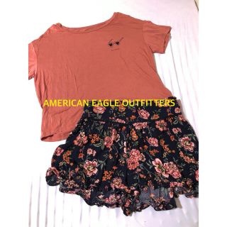 アメリカンイーグル(American Eagle)の★5/16まで限定セール★Tシャツ 花柄ショートパンツ 上下セット ルームウェア(ルームウェア)