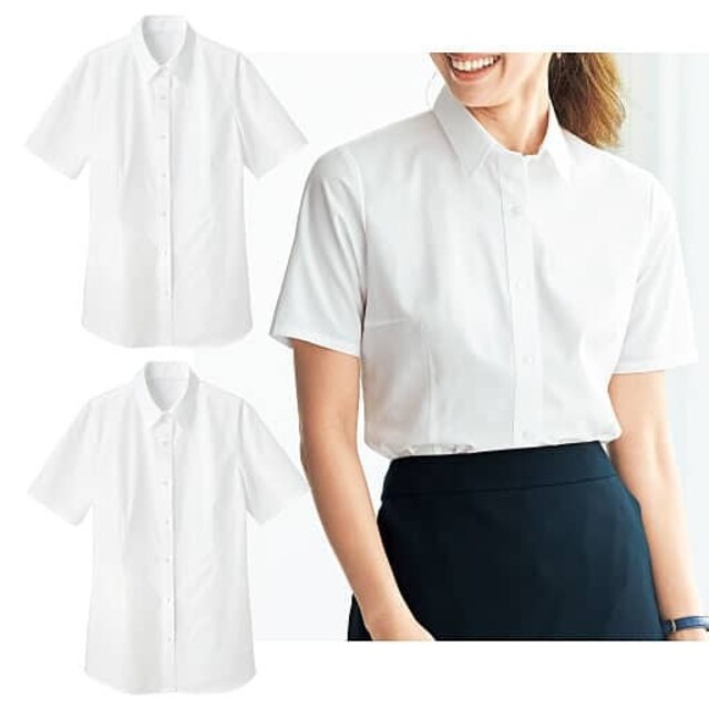 cecile(セシール)の新品♡セシール　半袖ブラウス2枚組　 レディースのトップス(シャツ/ブラウス(半袖/袖なし))の商品写真