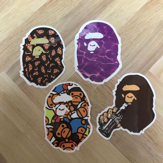 アベイシングエイプ(A BATHING APE)のアベイシングエイプ　ステッカー　4枚セット(ノベルティグッズ)