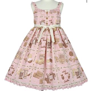 アンジェリックプリティー(Angelic Pretty)のCream Cookie CollectionハイウエストJSK(ひざ丈ワンピース)