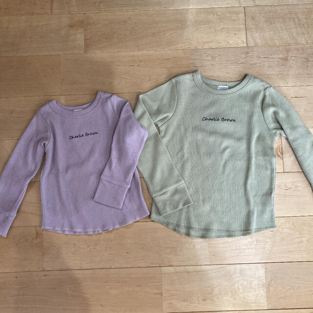 F.O.KIDS(エフオーキッズ)のアプレレクール　ワッフルロンT  130のみ キッズ/ベビー/マタニティのキッズ服女の子用(90cm~)(Tシャツ/カットソー)の商品写真