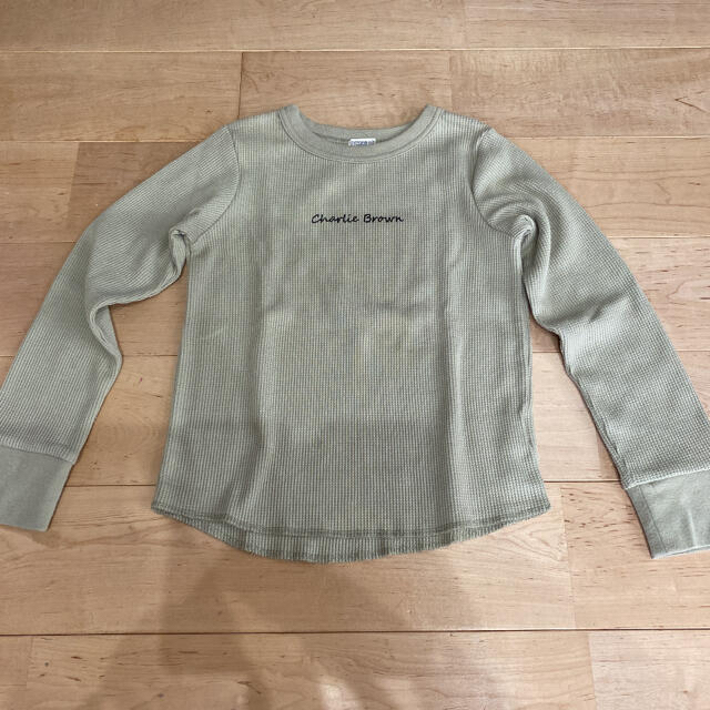 F.O.KIDS(エフオーキッズ)のアプレレクール　ワッフルロンT  130のみ キッズ/ベビー/マタニティのキッズ服女の子用(90cm~)(Tシャツ/カットソー)の商品写真