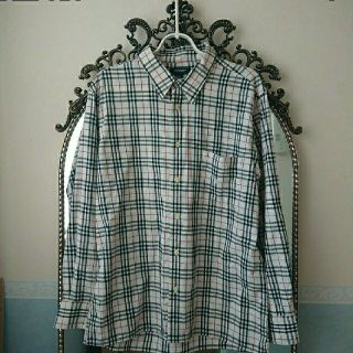 バーバリー(BURBERRY)のBURBERRY ノバチェック ホースロゴ 白系 ヴィンテージ バーバリー(シャツ)