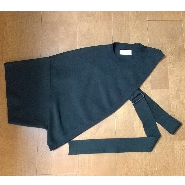 【美品】HYKE S/C/P ASYMMETRIC SWEATER TOP/GY