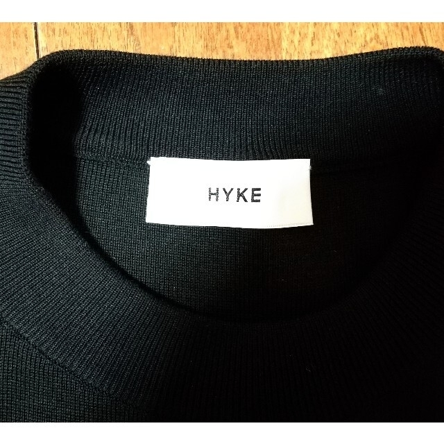 【美品】HYKE S/C/P ASYMMETRIC SWEATER TOP/BK