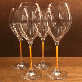週末割引【非売品】ヴーヴクリコシャンパングラス　4脚セット(グラス/カップ)