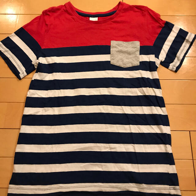 H&M(エイチアンドエム)のC&A  ボーダー　Tシャツ　2枚セット　140  キッズ/ベビー/マタニティのキッズ服男の子用(90cm~)(Tシャツ/カットソー)の商品写真