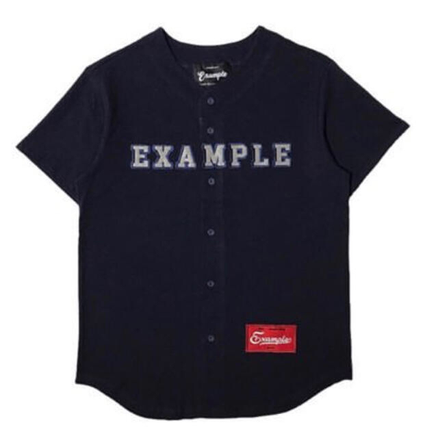 EXAMPLE ラウンドロゴ ベースボールシャツ Lサイズの出品です メンズのトップス(Tシャツ/カットソー(半袖/袖なし))の商品写真