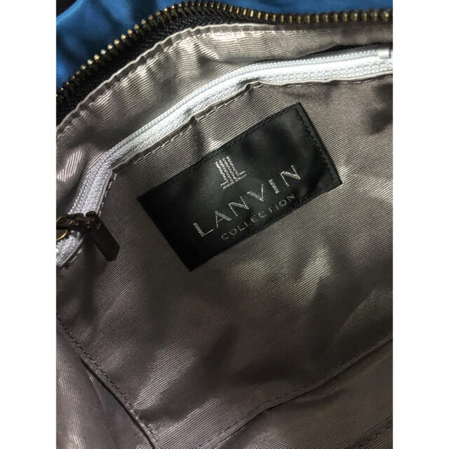 LANVIN COLLECTION(ランバンコレクション)の未使用タグ付 ランバン コレクション レース 青×黒 ショルダーバッグ 値下げ レディースのバッグ(ショルダーバッグ)の商品写真